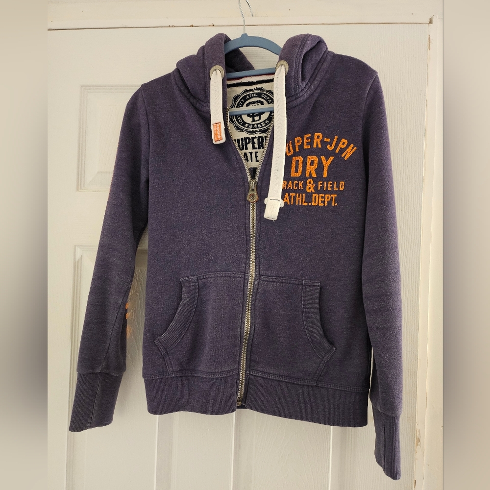 Superdry Purple Zip-Up‎ Jacket with Hood